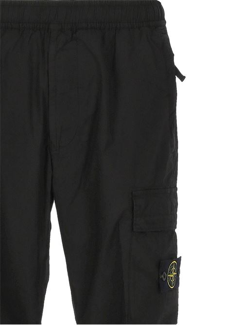 Black elasticated pants STONE ISLAND | 153100031S0003V0029